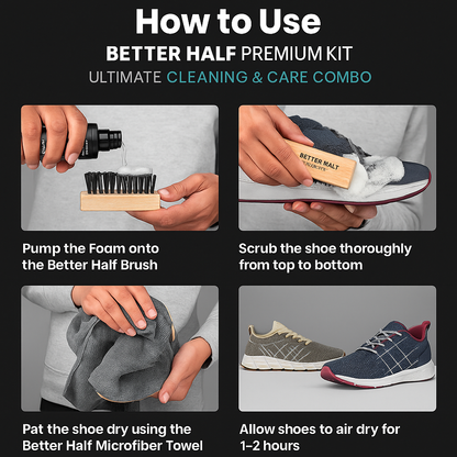 Better Half Premium Shoe Shampoo Kit – Ultimate Cleaning & Care Combo for All Materials